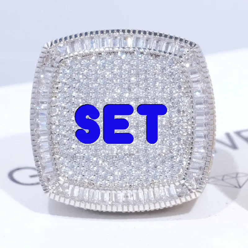 CUSTOM LETTER 3D ICED RING sold by The GUU Shop