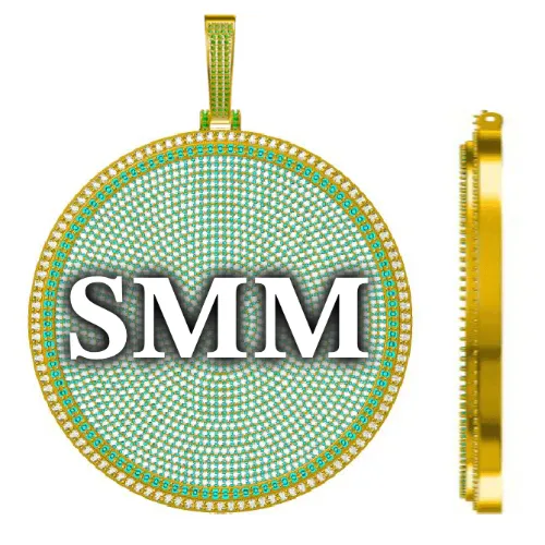 CUSTOM LETTER NECKLACE 3D BIG DISC sold by The GUU Shop