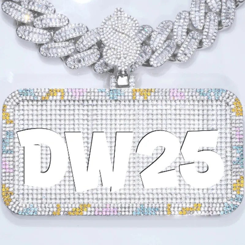 CUSTOM LETTER NECKLACE 3D COLORFUL SQUARE sold by The GUU Shop