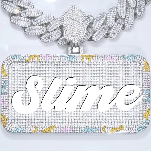 CUSTOM LETTER NECKLACE 3D COLORFUL SQUARE sold by The GUU Shop