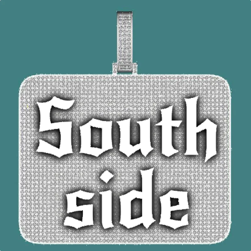 CUSTOM LETTER NECKLACE 3D BIG SQUARE sold by The GUU Shop