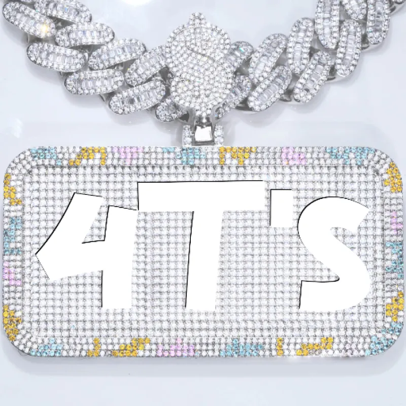 CUSTOM LETTER NECKLACE 3D COLORFUL SQUARE sold by The GUU Shop