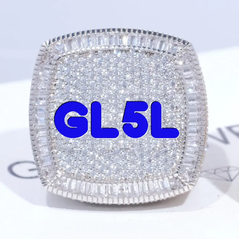 CUSTOM LETTER 3D ICED RING sold by The GUU Shop