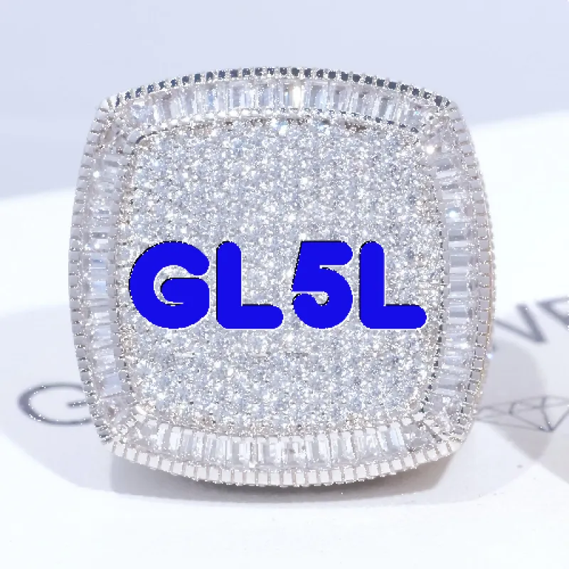 CUSTOM LETTER 3D ICED RING sold by The GUU Shop