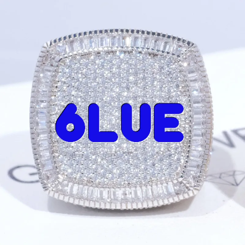 CUSTOM LETTER 3D ICED RING sold by The GUU Shop