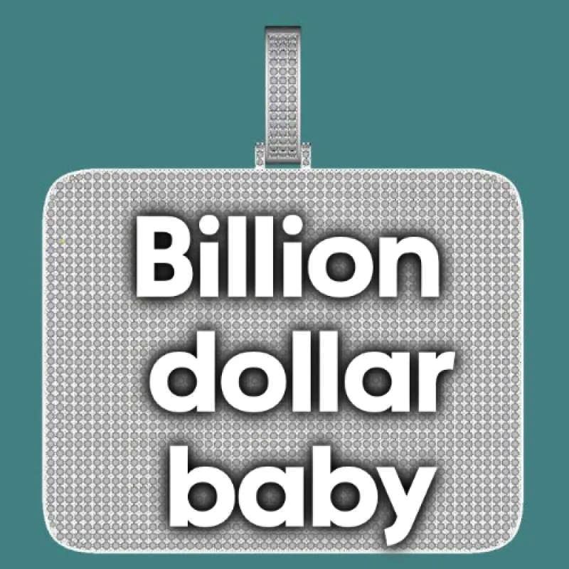 CUSTOM LETTER NECKLACE 3D BIG SQUARE sold by The GUU Shop