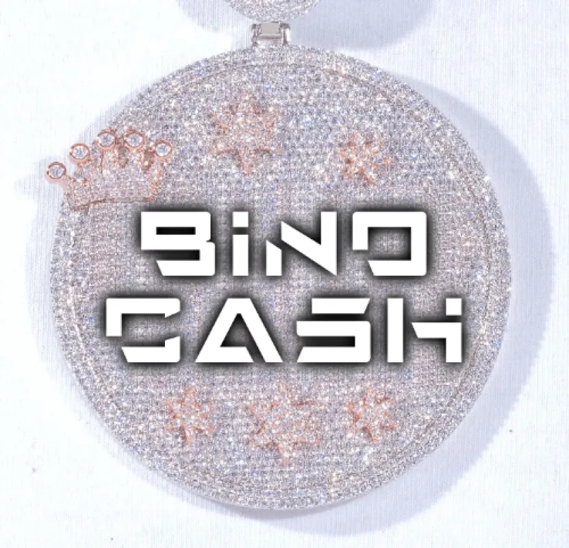 CUSTOM LETTER NECKLACE 3D BIG CROWN DISC sold by The GUU Shop