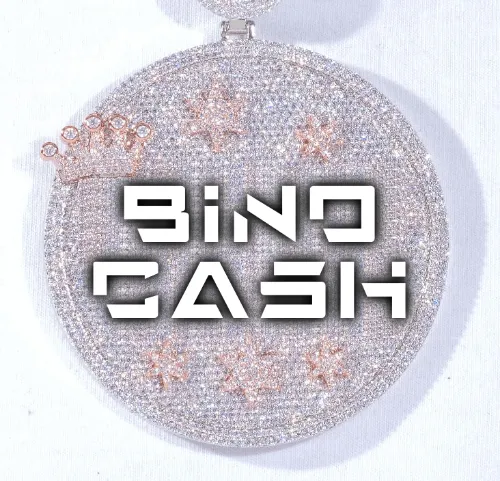 CUSTOM LETTER NECKLACE 3D BIG CROWN DISC sold by The GUU Shop