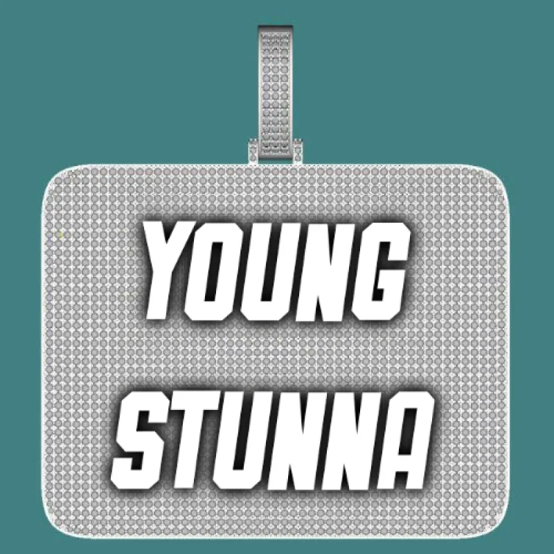 CUSTOM LETTER NECKLACE 3D BIG SQUARE sold by The GUU Shop