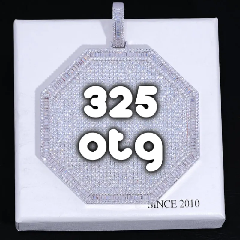 CUSTOM LETTER NECKLACE 3D BIG OCTAGON sold by The GUU Shop