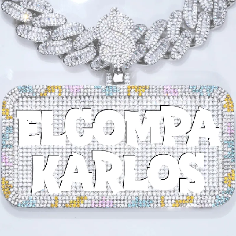 CUSTOM LETTER NECKLACE 3D COLORFUL SQUARE sold by The GUU Shop