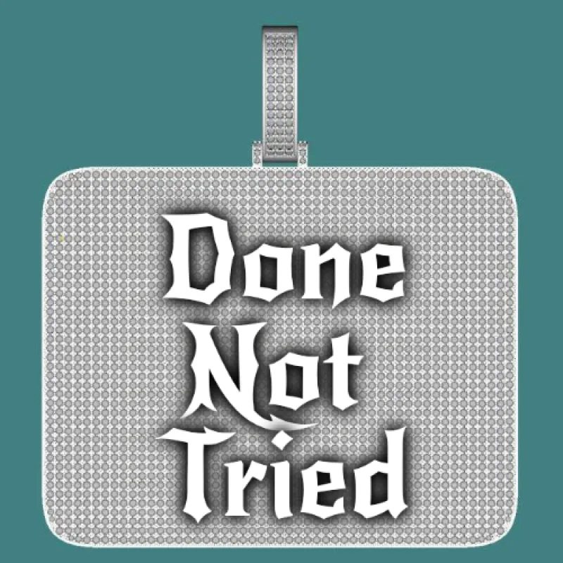 CUSTOM LETTER NECKLACE 3D BIG SQUARE sold by The GUU Shop