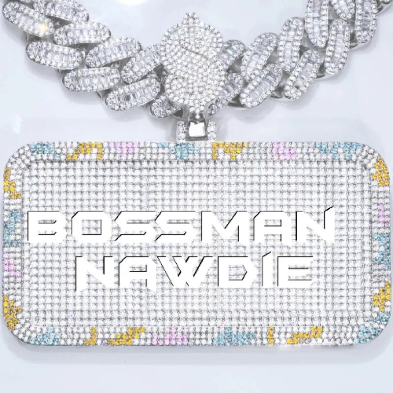 CUSTOM LETTER NECKLACE 3D COLORFUL SQUARE sold by The GUU Shop