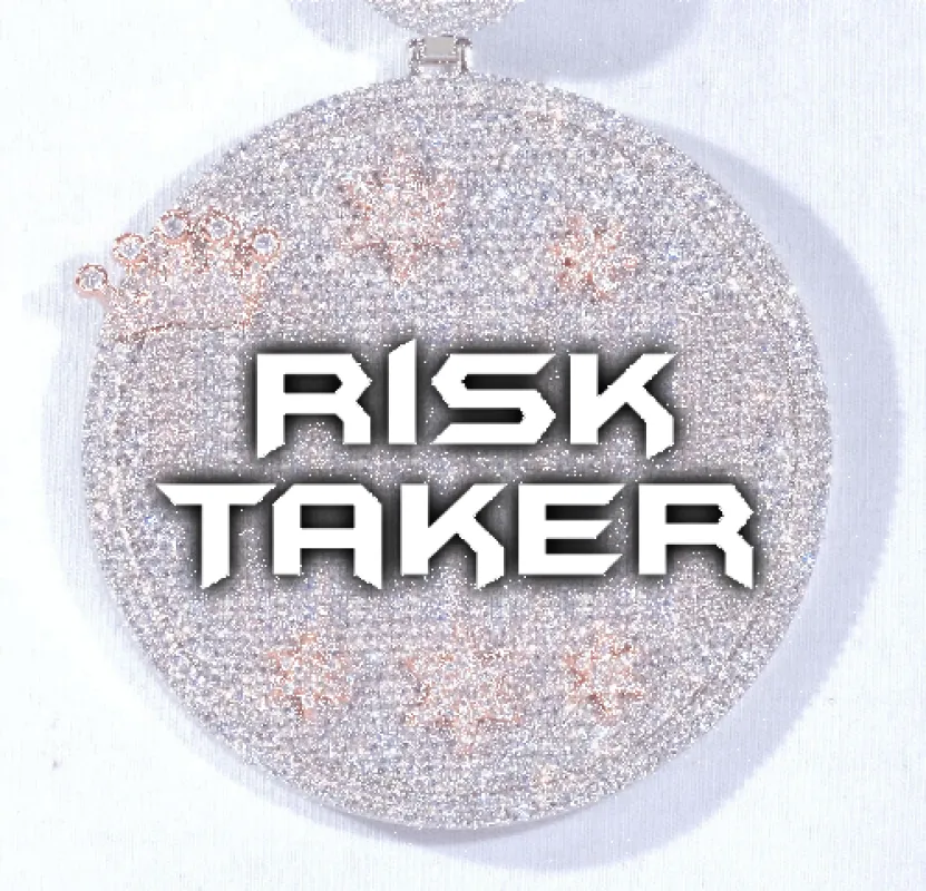 CUSTOM LETTER NECKLACE 3D BIG CROWN DISC sold by The GUU Shop