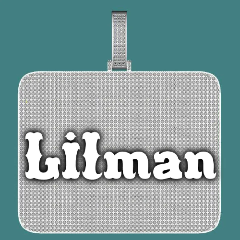 CUSTOM LETTER NECKLACE 3D BIG SQUARE sold by The GUU Shop