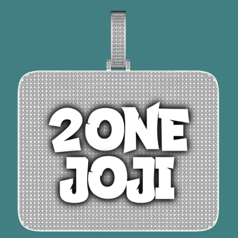 CUSTOM LETTER NECKLACE 3D BIG SQUARE sold by The GUU Shop