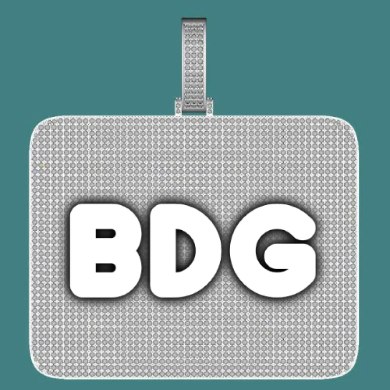 CUSTOM LETTER NECKLACE 3D BIG SQUARE sold by The GUU Shop