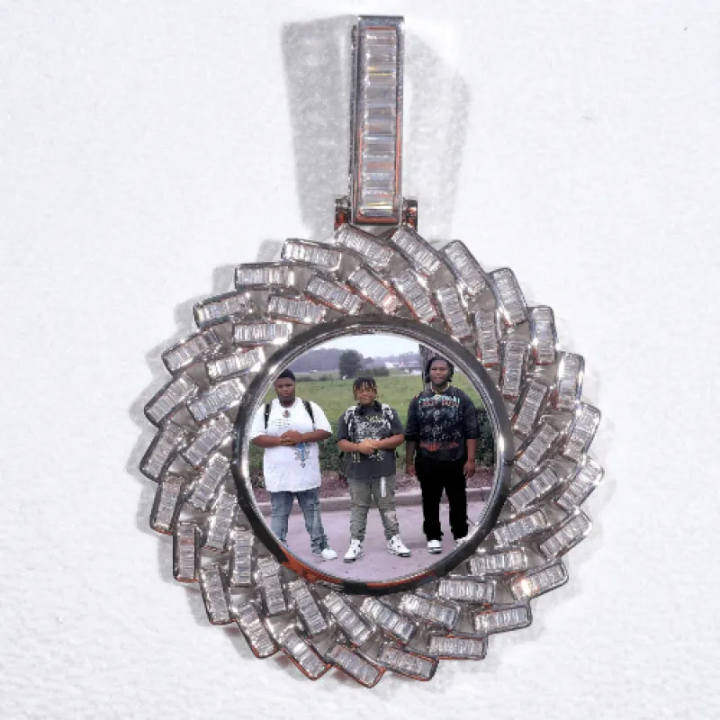 Large 3D Baguette Custom Picture Pendant sold by The GUU Shop