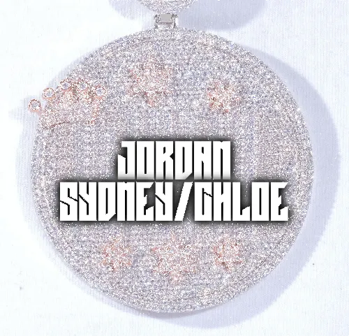 CUSTOM LETTER NECKLACE 3D BIG CROWN DISC sold by The GUU Shop