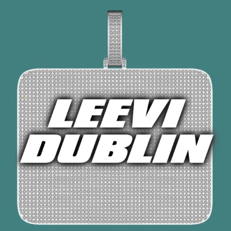 CUSTOM LETTER NECKLACE 3D BIG SQUARE sold by The GUU Shop