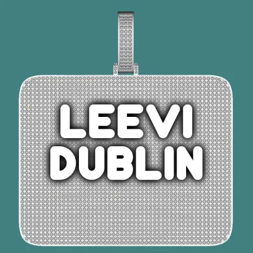 CUSTOM LETTER NECKLACE 3D BIG SQUARE sold by The GUU Shop