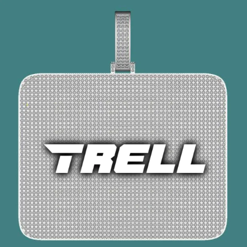 CUSTOM LETTER NECKLACE 3D BIG SQUARE sold by The GUU Shop