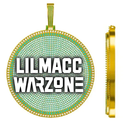 CUSTOM LETTER NECKLACE 3D BIG DISC sold by The GUU Shop