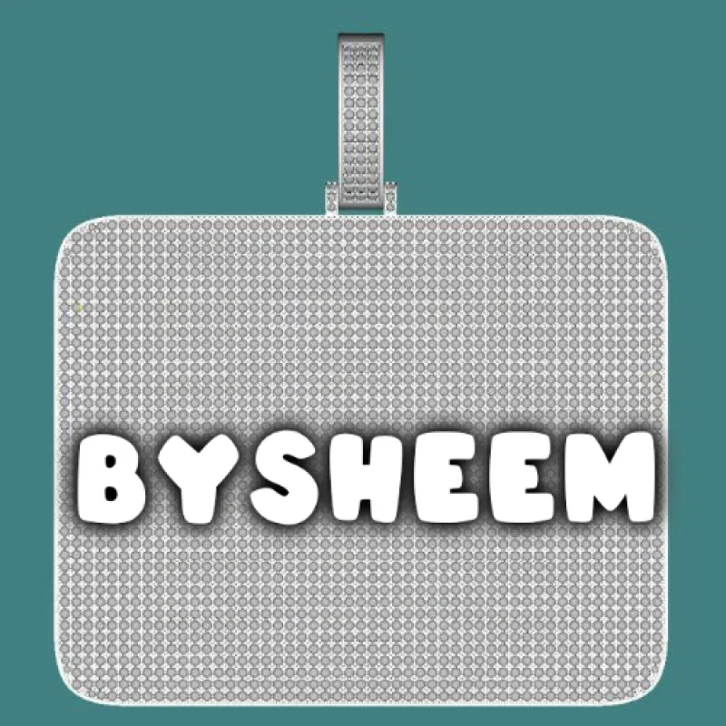 CUSTOM LETTER NECKLACE 3D BIG SQUARE sold by The GUU Shop