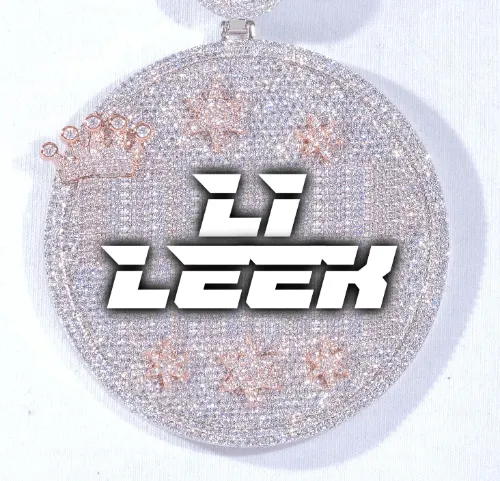 CUSTOM LETTER NECKLACE 3D BIG CROWN DISC sold by The GUU Shop