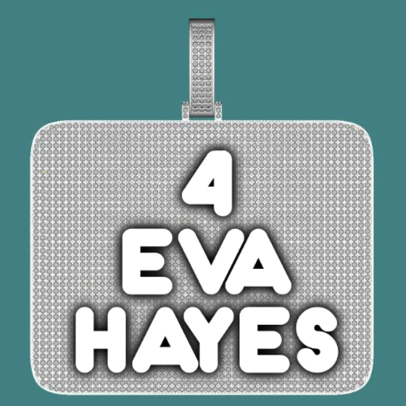 CUSTOM LETTER NECKLACE 3D BIG SQUARE sold by The GUU Shop