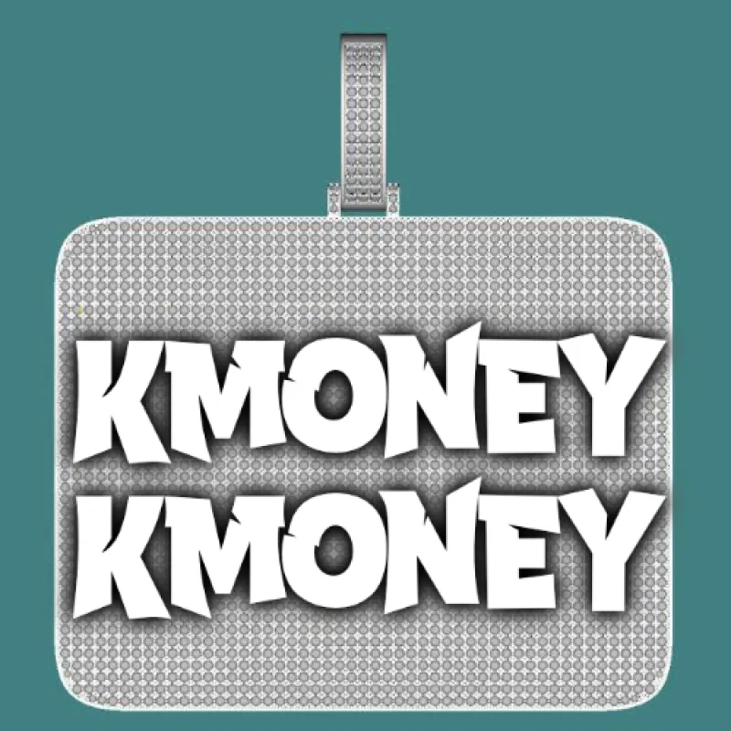 CUSTOM LETTER NECKLACE 3D BIG SQUARE sold by The GUU Shop