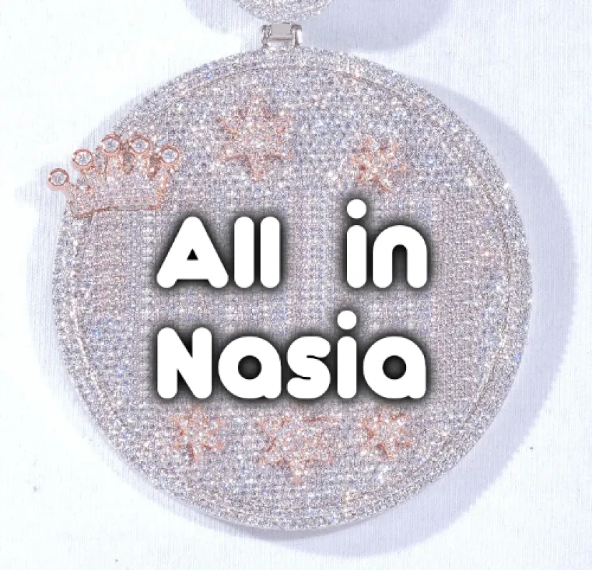 CUSTOM LETTER NECKLACE 3D BIG CROWN DISC sold by The GUU Shop