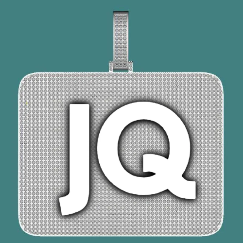 CUSTOM LETTER NECKLACE 3D BIG SQUARE sold by The GUU Shop