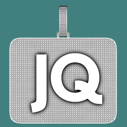 CUSTOM LETTER NECKLACE 3D BIG SQUARE sold by The GUU Shop