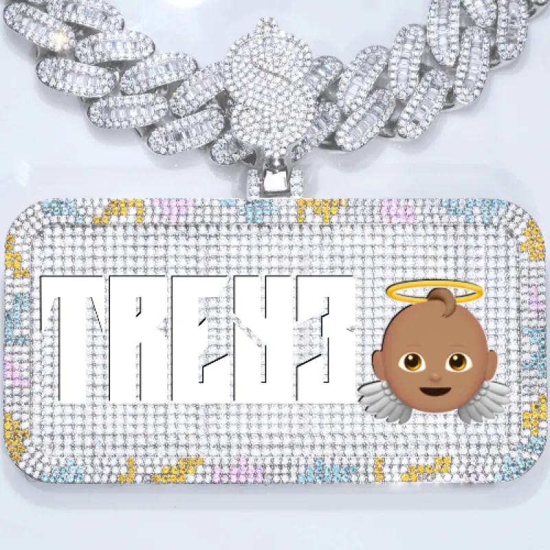 CUSTOM LETTER NECKLACE 3D COLORFUL SQUARE sold by The GUU Shop