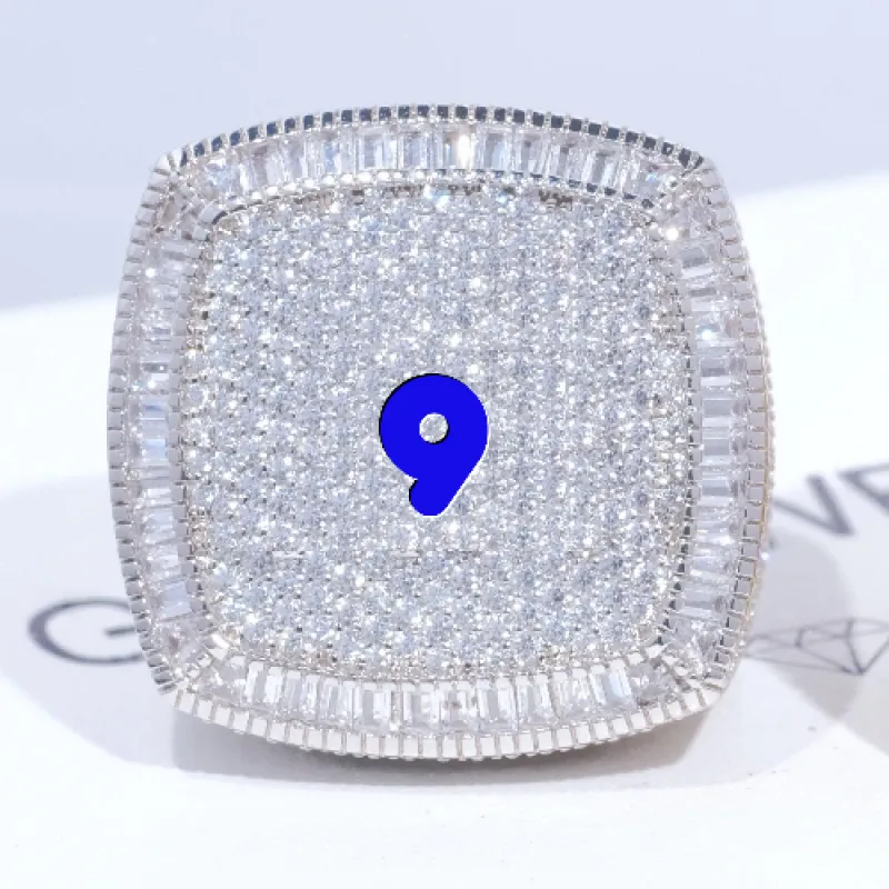 CUSTOM LETTER 3D ICED RING sold by The GUU Shop