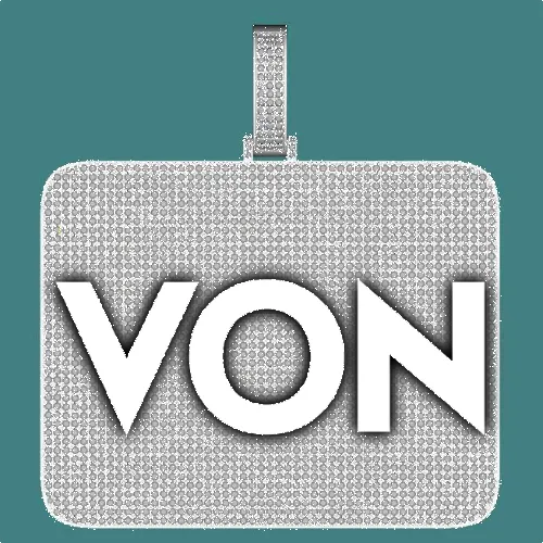 CUSTOM LETTER NECKLACE 3D BIG SQUARE sold by The GUU Shop