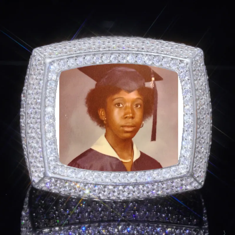 3D CUSTOM PICTURE ICED RING sold by The GUU Shop