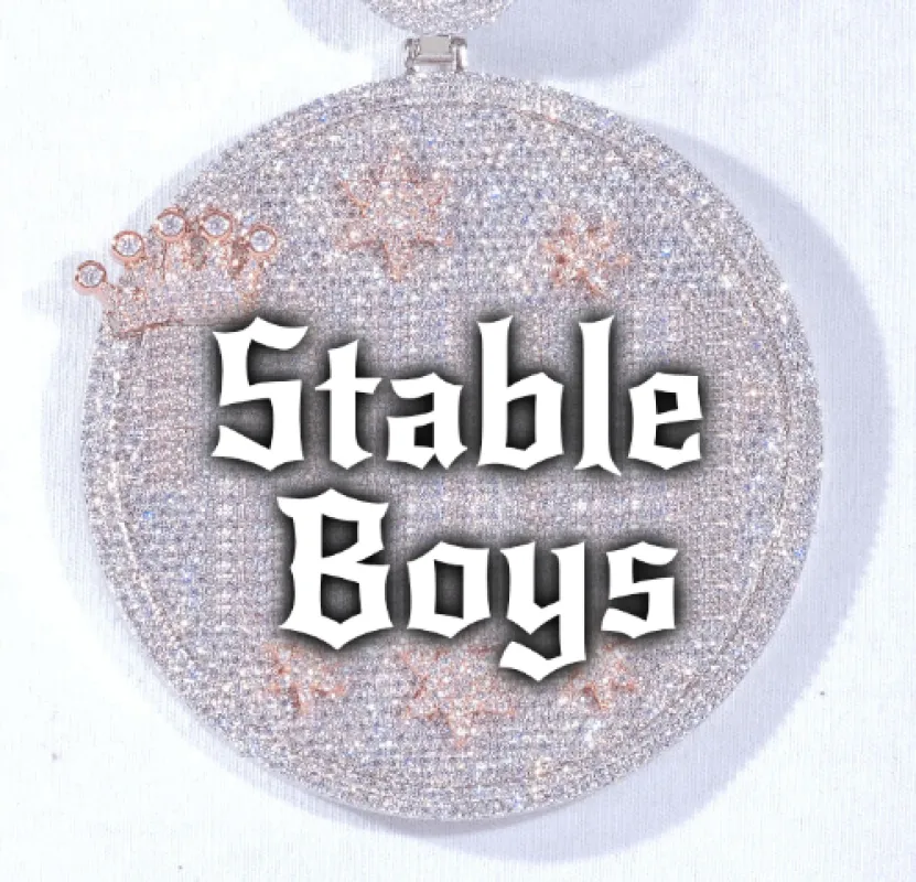 CUSTOM LETTER NECKLACE 3D BIG CROWN DISC sold by The GUU Shop