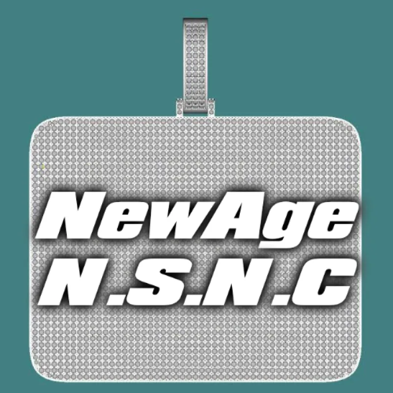 CUSTOM LETTER NECKLACE 3D BIG SQUARE sold by The GUU Shop