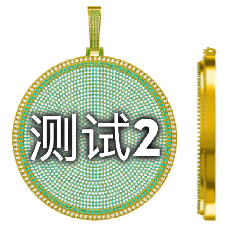 CUSTOM LETTER NECKLACE 3D BIG DISC sold by The GUU Shop