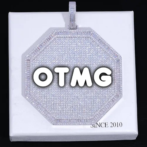 CUSTOM LETTER NECKLACE 3D BIG OCTAGON sold by The GUU Shop