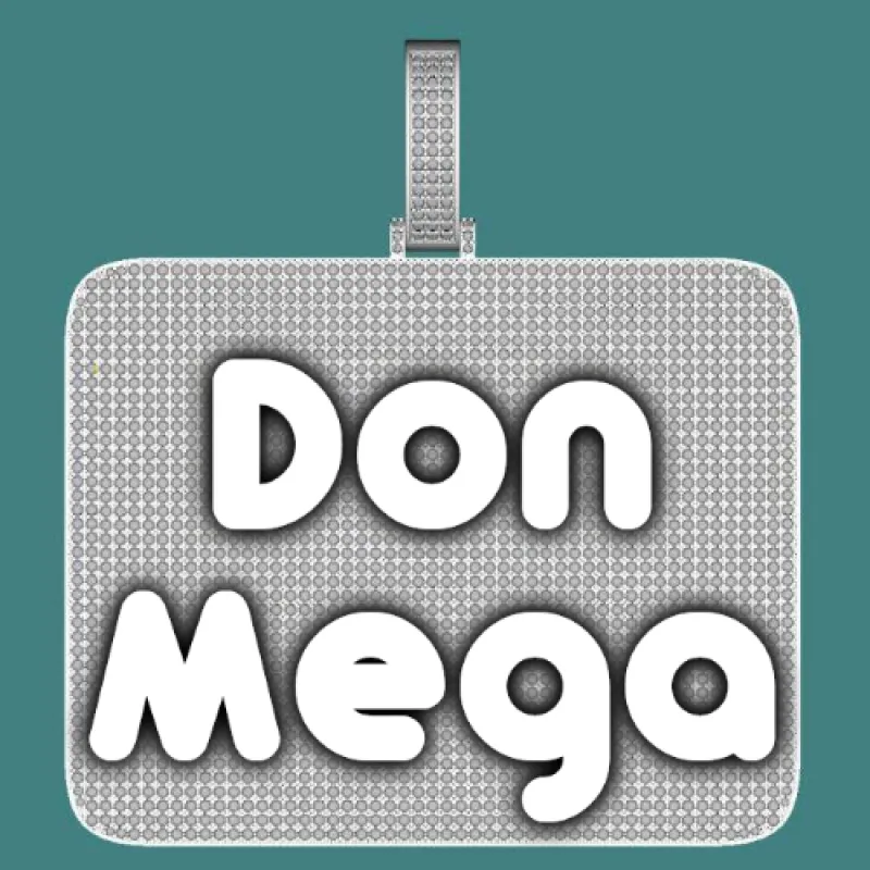 CUSTOM LETTER NECKLACE 3D BIG SQUARE sold by The GUU Shop