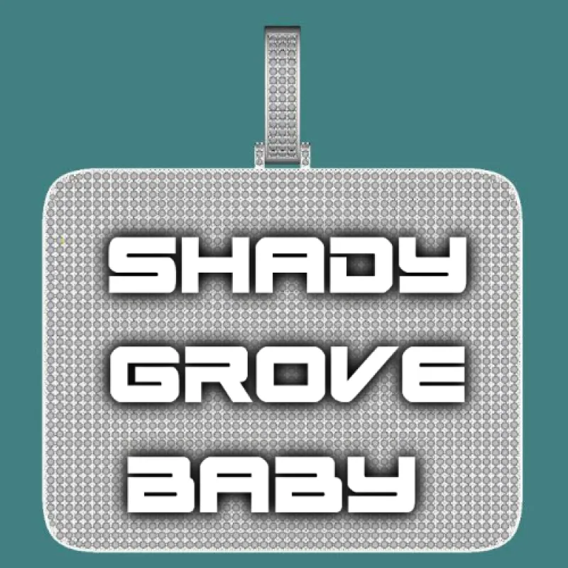 CUSTOM LETTER NECKLACE 3D BIG SQUARE sold by The GUU Shop