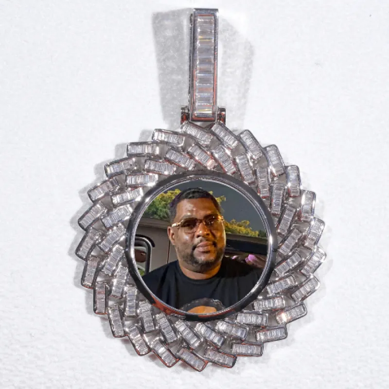 Large 3D Baguette Custom Picture Pendant sold by The GUU Shop