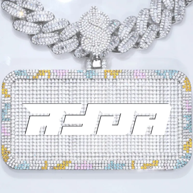 CUSTOM LETTER NECKLACE 3D COLORFUL SQUARE sold by The GUU Shop