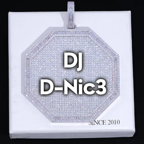 CUSTOM LETTER NECKLACE 3D BIG OCTAGON sold by The GUU Shop