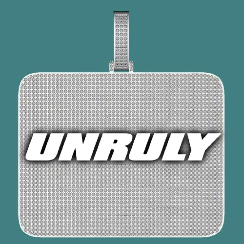 CUSTOM LETTER NECKLACE 3D BIG SQUARE sold by The GUU Shop