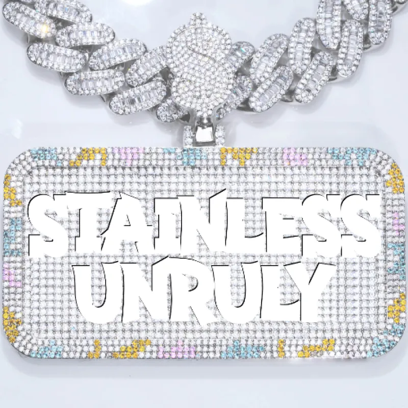 CUSTOM LETTER NECKLACE 3D COLORFUL SQUARE sold by The GUU Shop