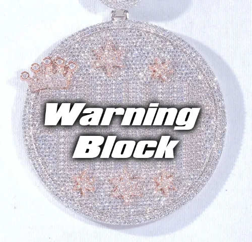 CUSTOM LETTER NECKLACE 3D BIG CROWN DISC sold by The GUU Shop